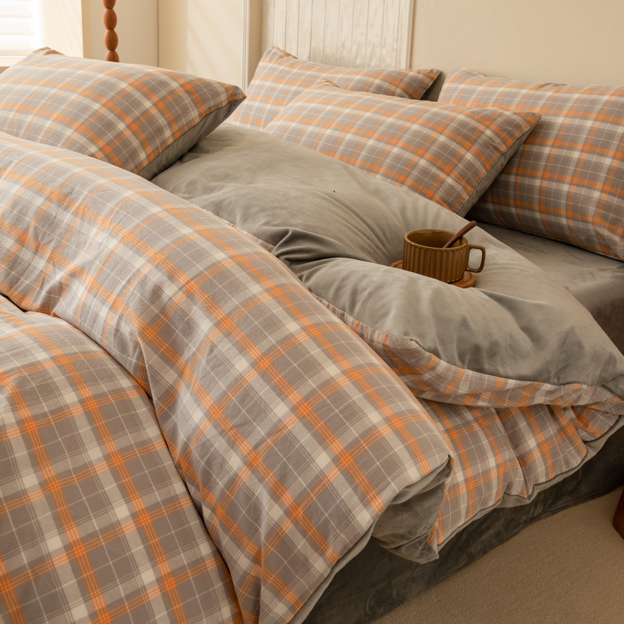 91家纺网 家纺一手货源 找家纺 （总）雯雨家纺 2025新款全棉加牛奶绒宝宝绒一面棉一面绒单件被套单品被套