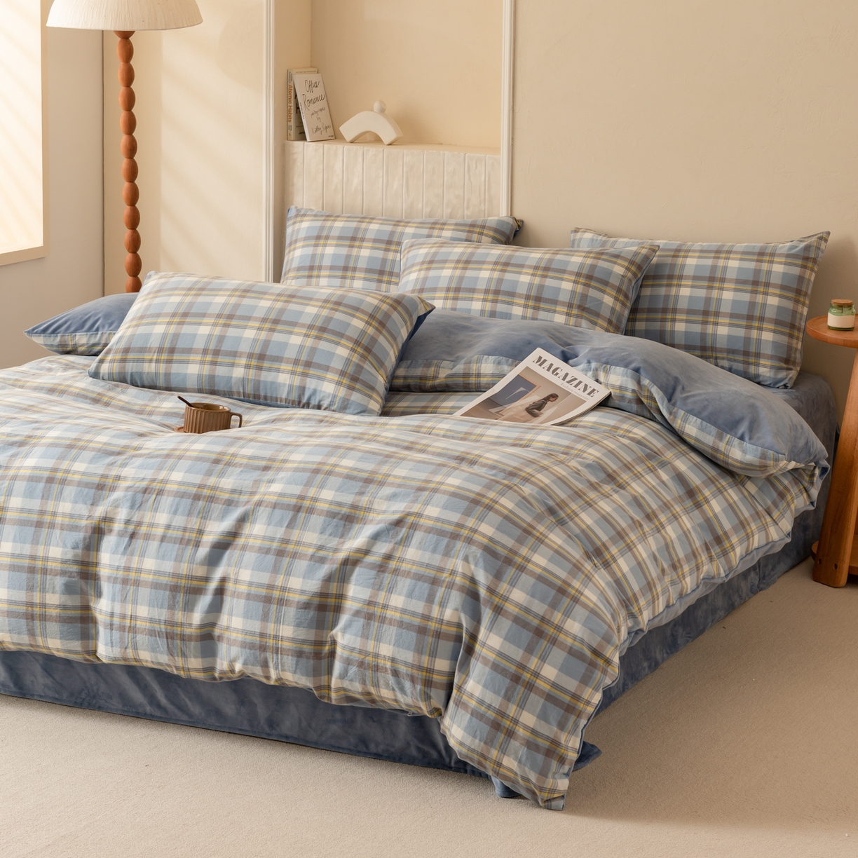 91家纺网 家纺一手货源 找家纺 雯雨家纺 2025新款全棉加牛奶绒宝宝绒一面棉一面绒单件被套单品被套 棉绒-莫尼兰