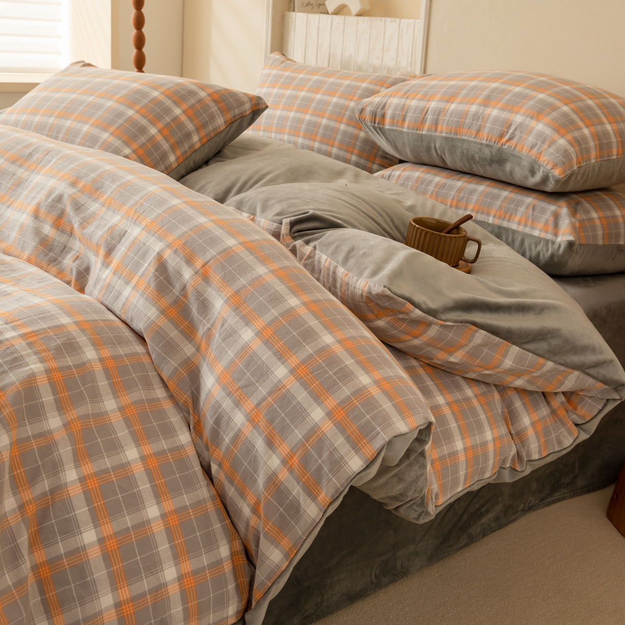 91家纺网 家纺一手货源 找家纺 雯雨家纺 2025新款全棉加牛奶绒宝宝绒一面棉一面绒单件被套单品被套 棉绒-诺卡