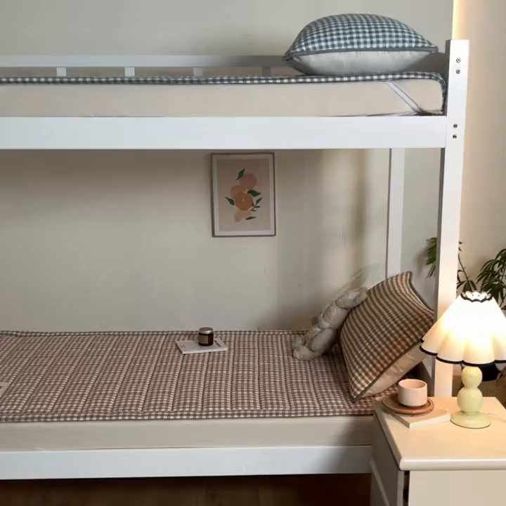 91家纺网 家纺一手货源 找家纺 鑫钰 2025新款学生开学季宿舍专用新疆棉花床垫薄款 棉格-驼小格