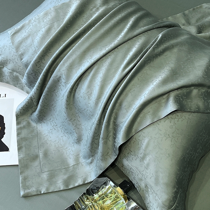 91家纺网 家纺一手货源 找家纺 梵克保罗 2025春夏新款莱赛尔兰精天丝提花单夏被空调被夏被四件套 神秘雨林