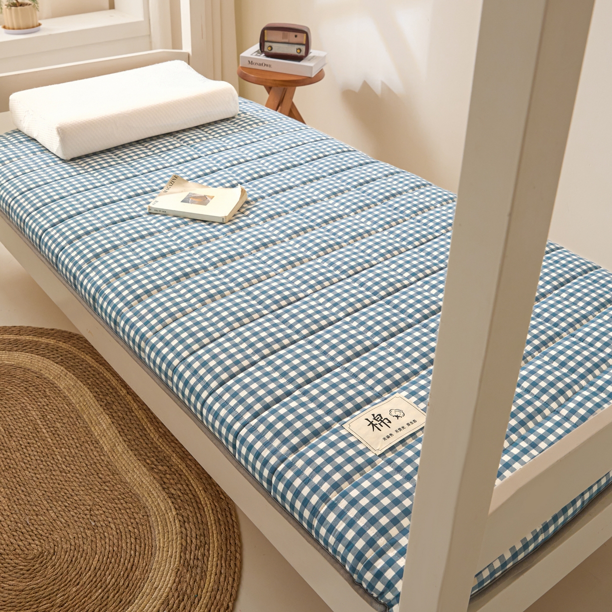 91家纺网 家纺一手货源 找家纺 （总）鑫钰 2025年新款开学季新疆棉花床垫学生宿舍专用80x190  90x190