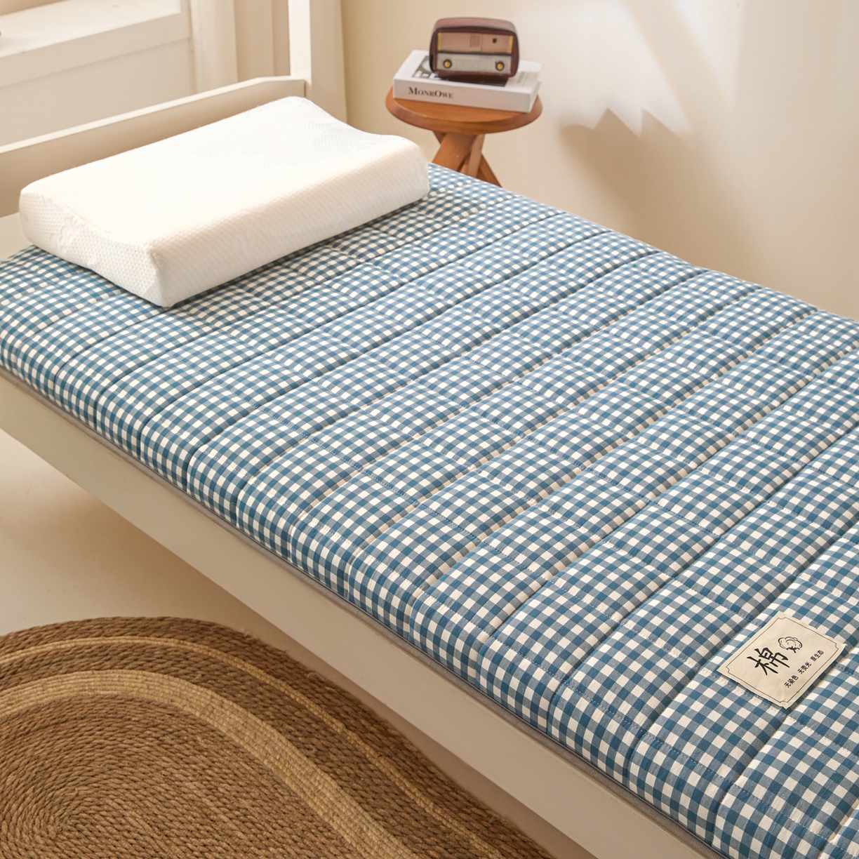 91家纺网 家纺一手货源 找家纺 （总）鑫钰 2025年新款开学季新疆棉花床垫学生宿舍专用80x190  90x190