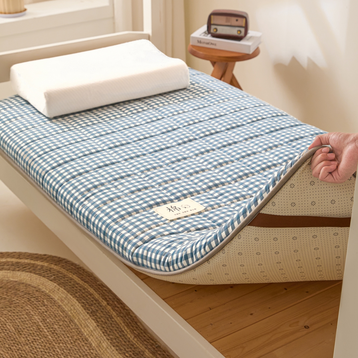 91家纺网 家纺一手货源 找家纺 （总）鑫钰 2025年新款开学季新疆棉花床垫学生宿舍专用80x190  90x190