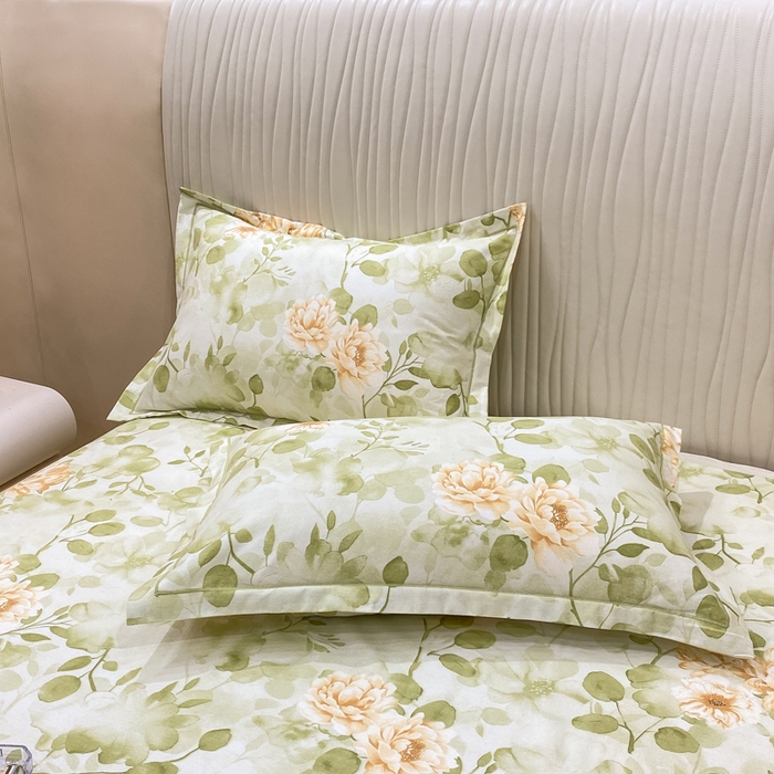 91家纺网 家纺一手货源 找家纺 红日子纺织品 2025新款100%全棉纯棉磨毛四件套 花繁叶绿