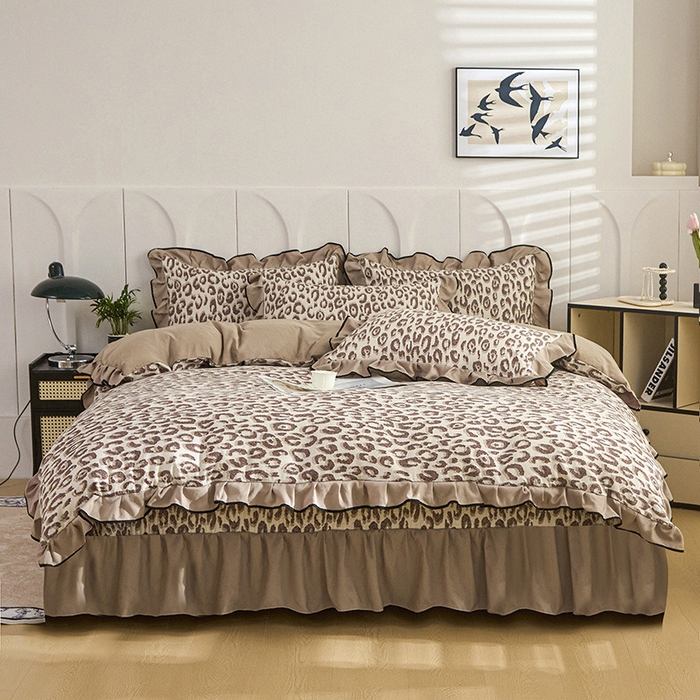 91家纺网 家纺一手货源 找家纺 （总）梵克保罗 2025春夏新款有氧双层纱印花夹棉床盖四件套夏被四件套