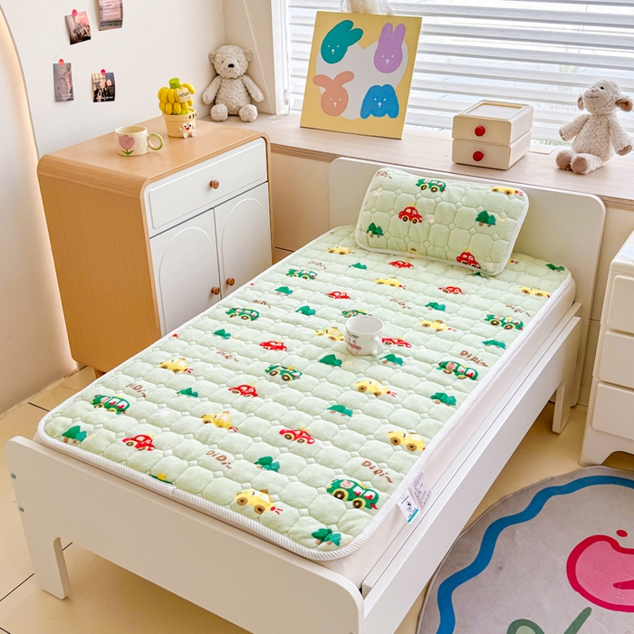 91家纺网 家纺一手货源 找家纺 （总）禧缘家纺（原梦想家） 2025新款儿童牛奶绒夹棉床垫（可定制）