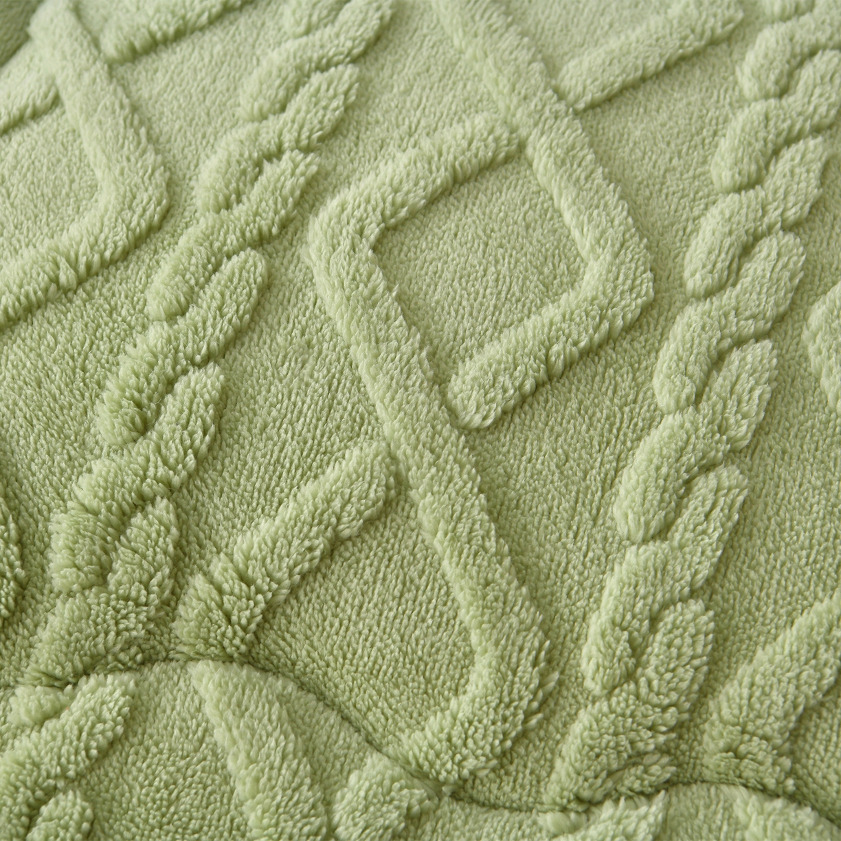 91家纺网 家纺一手货源 找家纺 宇豪家纺 2025新款塔芙绒被子羊羔绒冬被 绿色