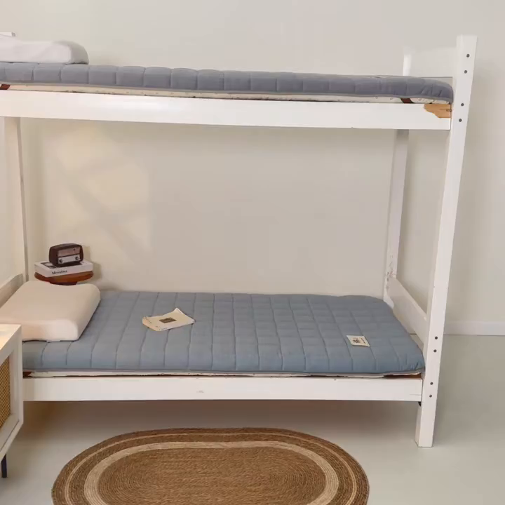 91家纺网 家纺一手货源 找家纺 鑫钰 2025年新款开学季新疆棉花床垫学生宿舍专用80x190  90x190 棉格-宾利蓝