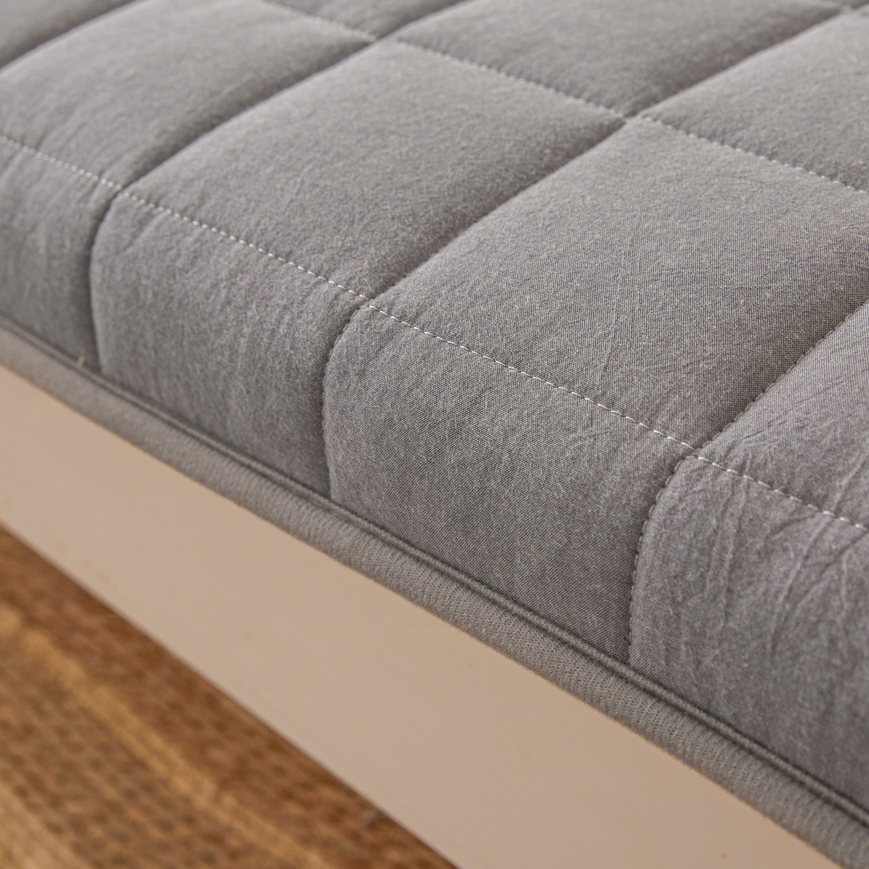 91家纺网 家纺一手货源 找家纺 鑫钰 2025年新款开学季新疆棉花床垫学生宿舍专用80x190  90x190 棉格-绅士灰