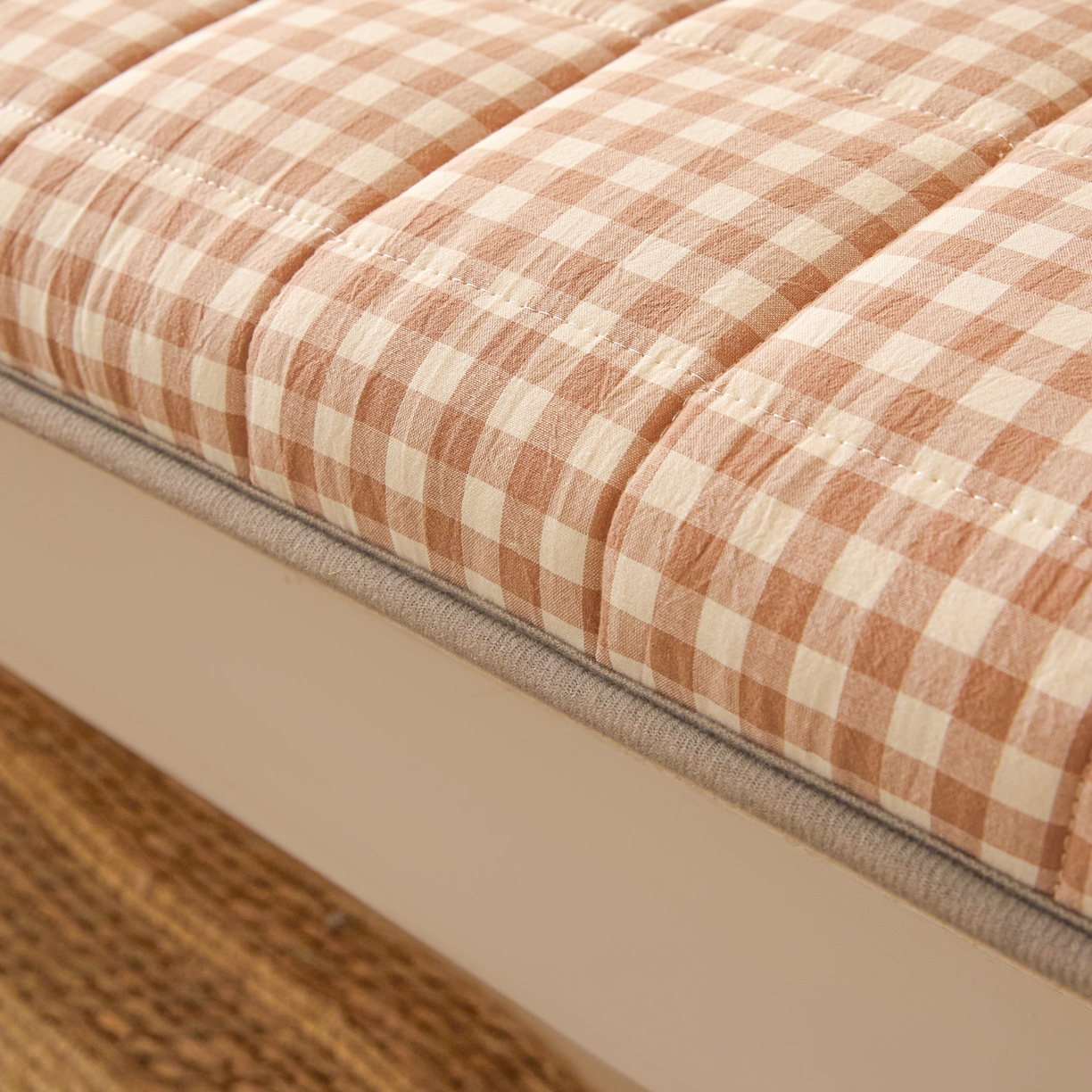 91家纺网 家纺一手货源 找家纺 鑫钰 2025年新款开学季新疆棉花床垫学生宿舍专用80x190  90x190 棉格-驼小格