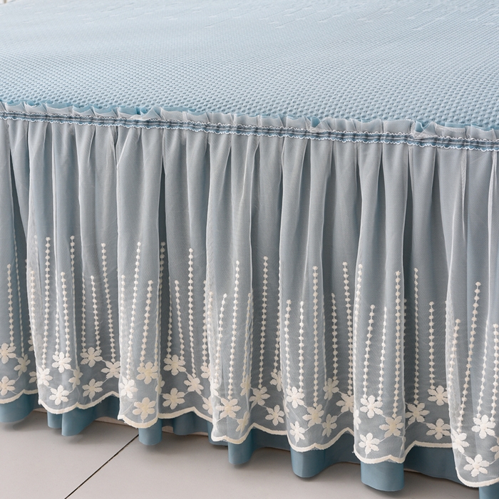 91家纺网 家纺一手货源 找家纺 梵克保罗 2025新款凉感豆豆床裙夏被四件套 幸运花 宾利兰