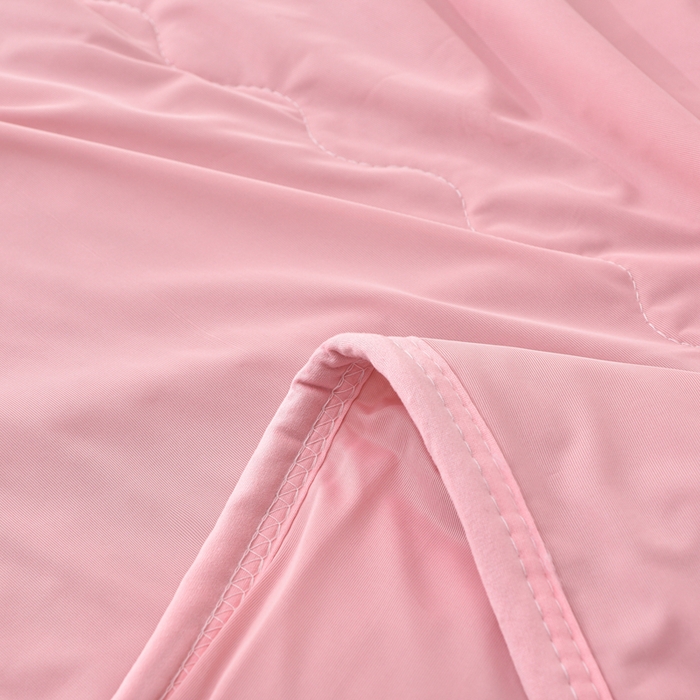 91家纺网 家纺一手货源 找家纺 梵克保罗 2025新款凉感豆豆床裙夏被四件套 幸运花 粉