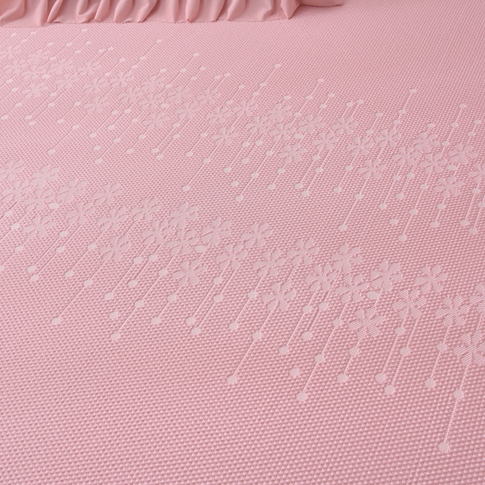 91家纺网 家纺一手货源 找家纺 梵克保罗 2025新款凉感豆豆床裙夏被四件套 幸运花 粉