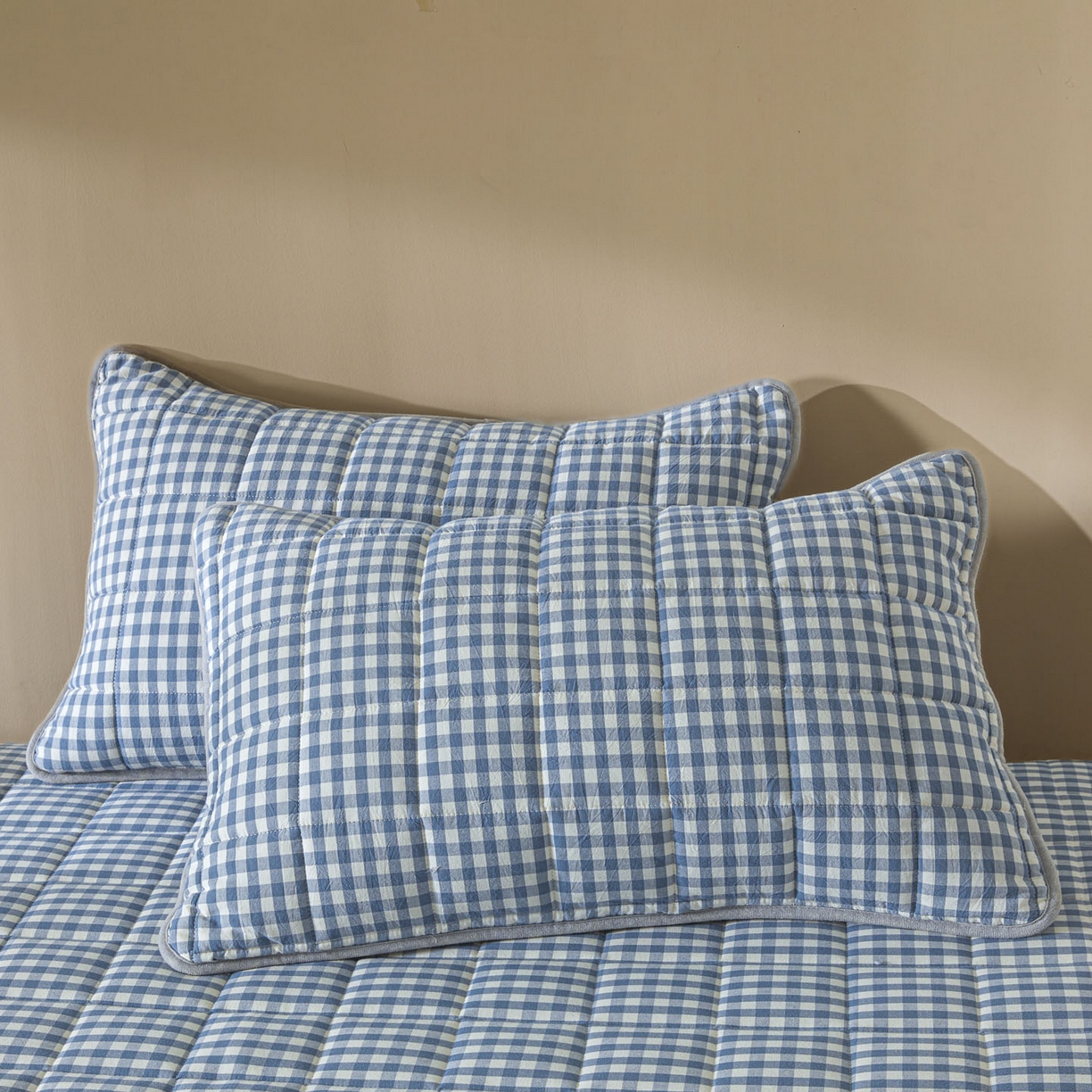 91家纺网 家纺一手货源 找家纺 鑫钰 2025年新款新疆棉花床垫家用软垫床褥 棉格-蓝小格