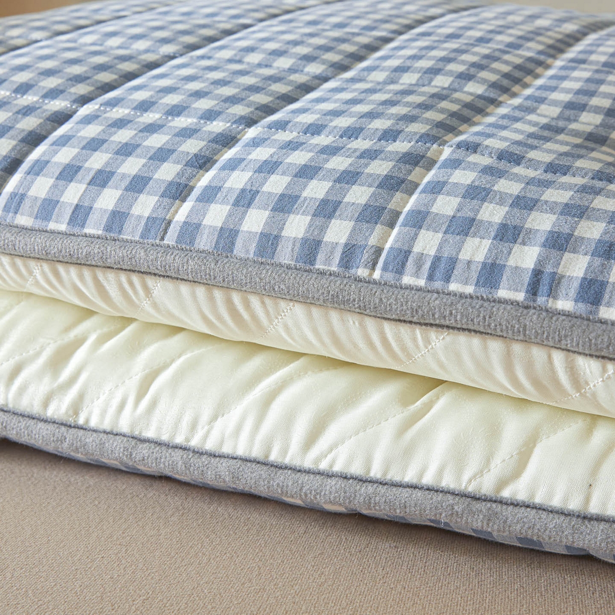 91家纺网 家纺一手货源 找家纺 鑫钰 2025年新款新疆棉花床垫家用软垫床褥 棉格-蓝小格