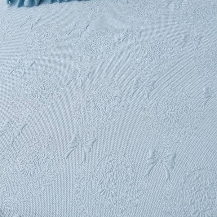 91家纺网 家纺一手货源 找家纺 梵克保罗 2025新款凉感豆豆床裙夏被四件套 花梦蝶 兰