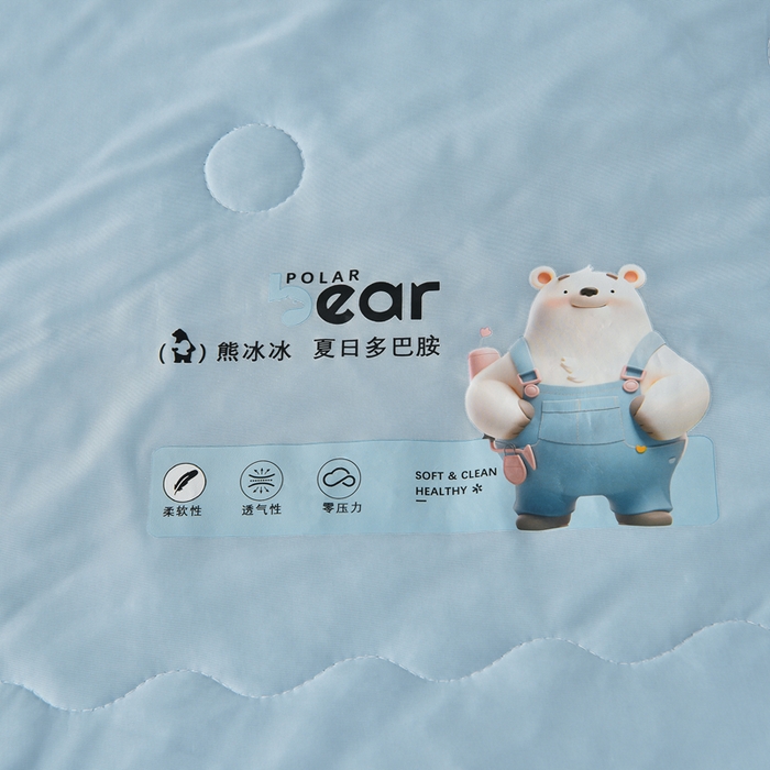 91家纺网 家纺一手货源 找家纺 梵克保罗 2025新款凉感豆豆床裙夏被四件套 花梦蝶 兰