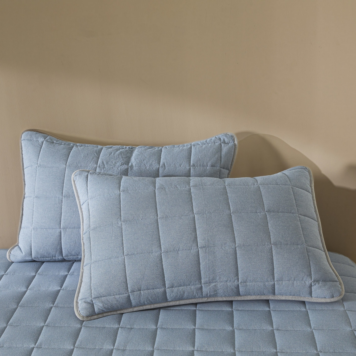 91家纺网 家纺一手货源 找家纺 鑫钰 2025年新款新疆棉花床垫家用软垫床褥 棉格-宾利蓝