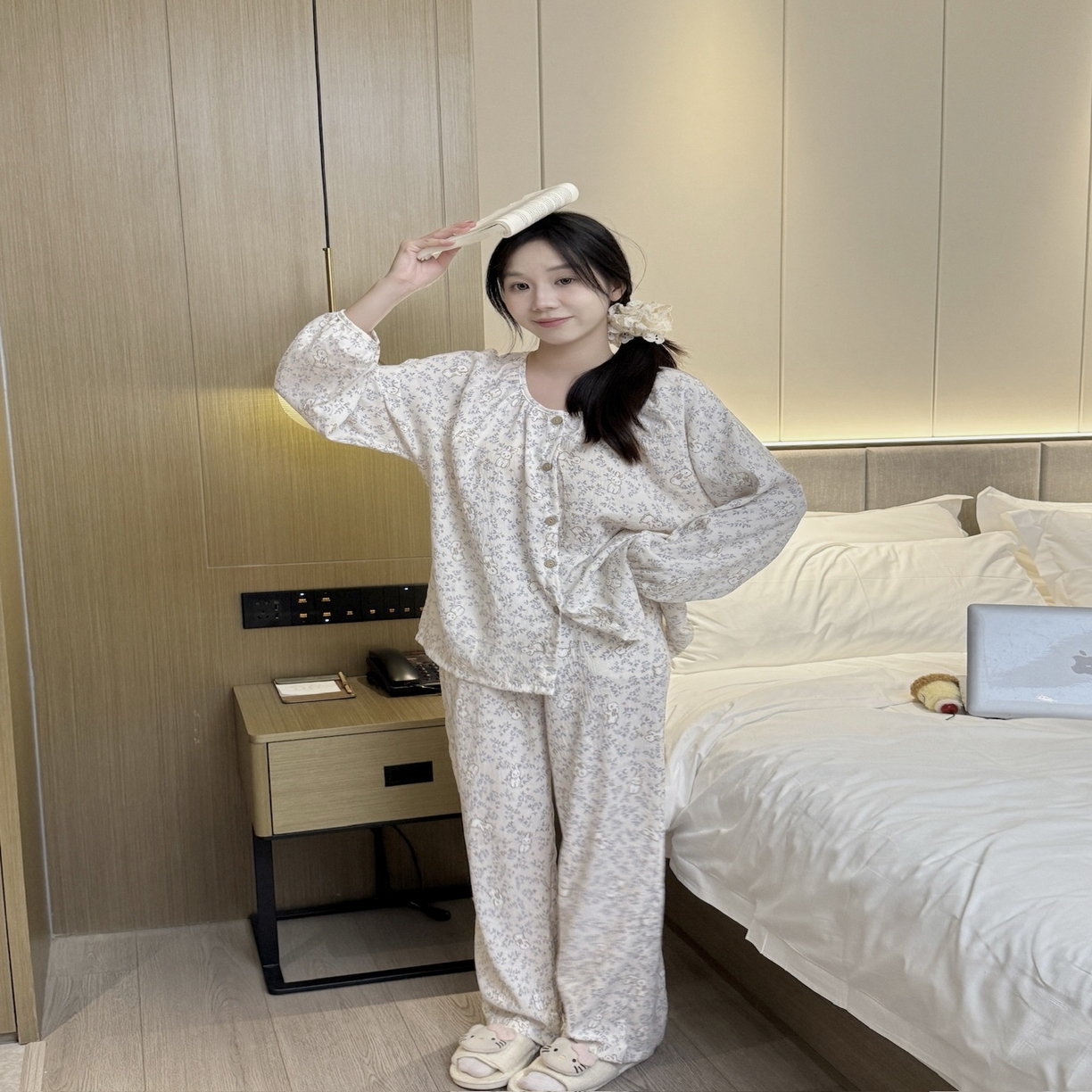 91家纺网 家纺一手货源 找家纺 （总）妍景家居生活馆 2025新款秋日宅系少女家居服