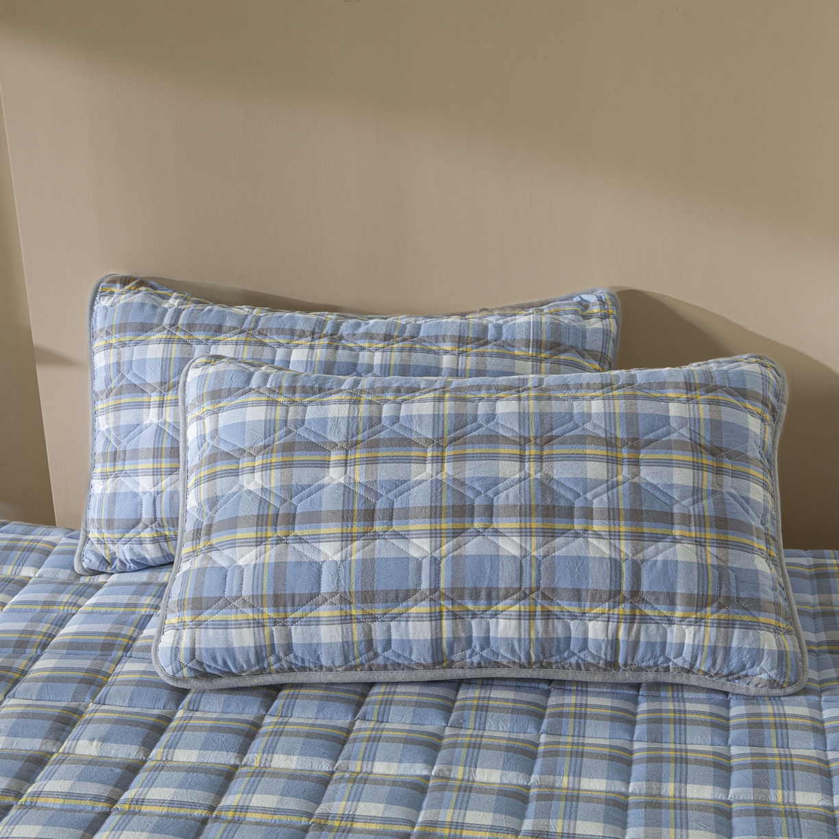 91家纺网 家纺一手货源 找家纺 鑫钰 2025年新款新疆棉花床垫家用软垫床褥 棉格-简希蓝