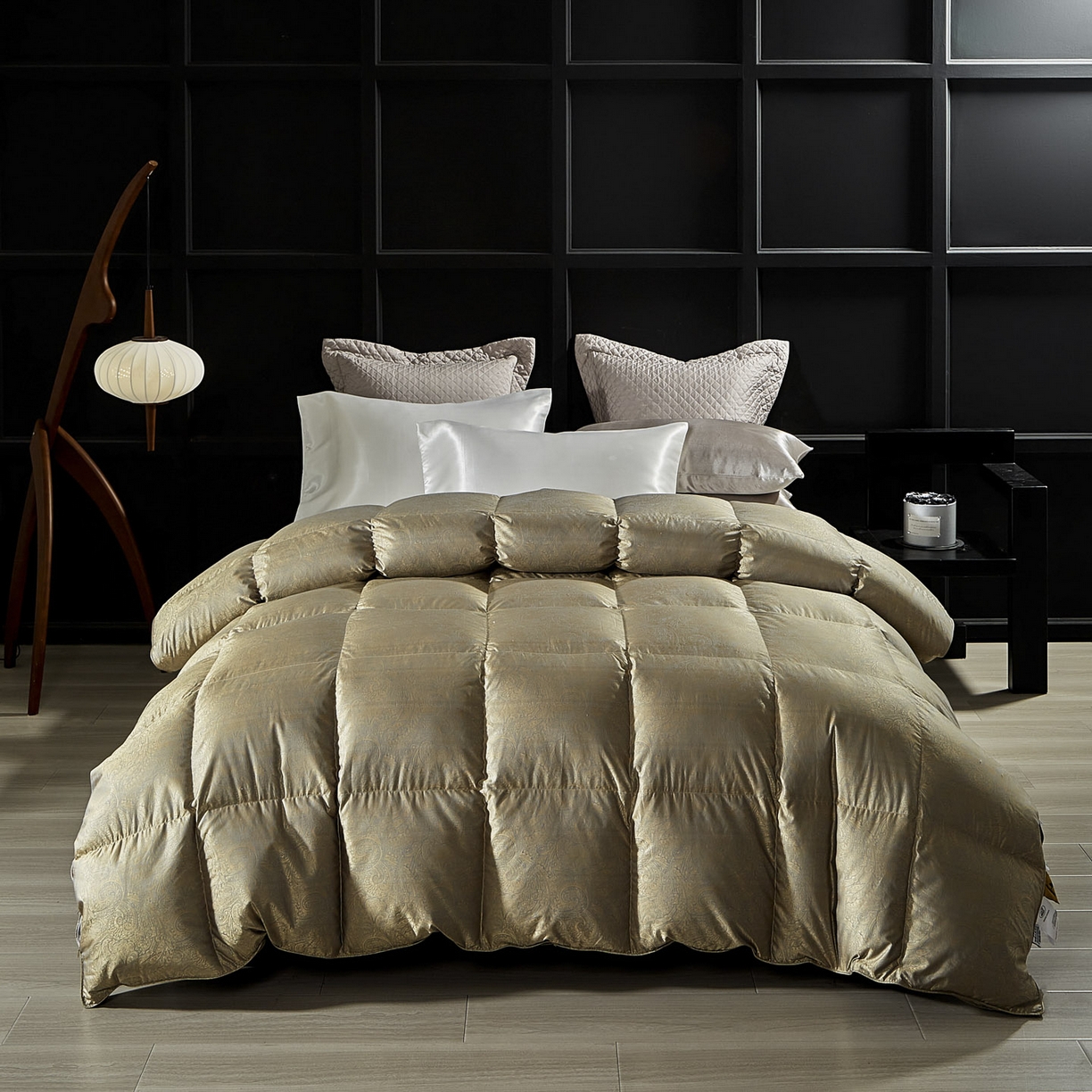 91家纺网 家纺一手货源 找家纺 暖羽屋羽绒馆  2025新款羽毛白鹅绒丝被芯被子 莫罗斯金