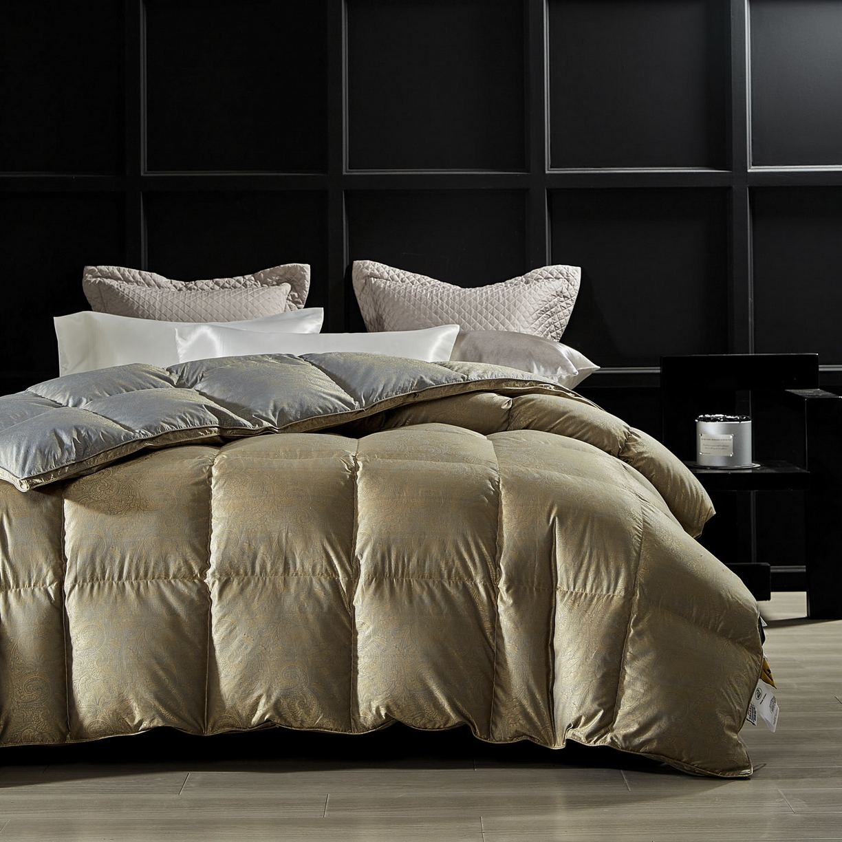 91家纺网 家纺一手货源 找家纺 暖羽屋羽绒馆  2025新款羽毛白鹅绒丝被芯被子 莫罗斯金