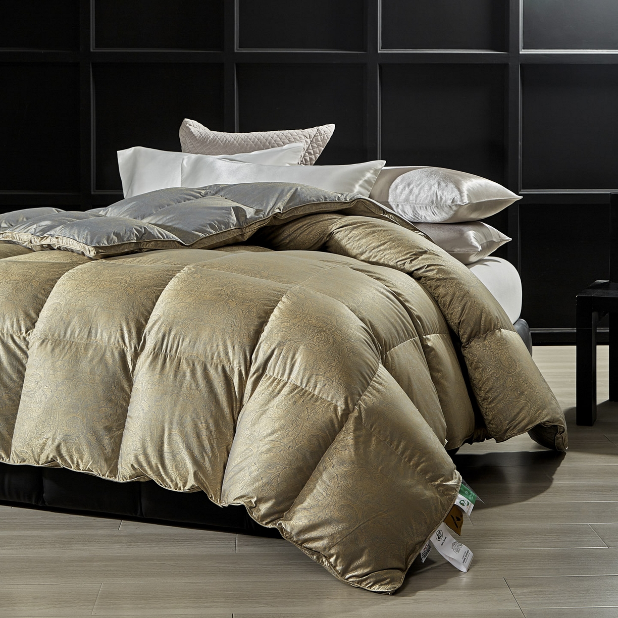 91家纺网 家纺一手货源 找家纺 暖羽屋羽绒馆  2025新款羽毛白鹅绒丝被芯被子 莫罗斯金