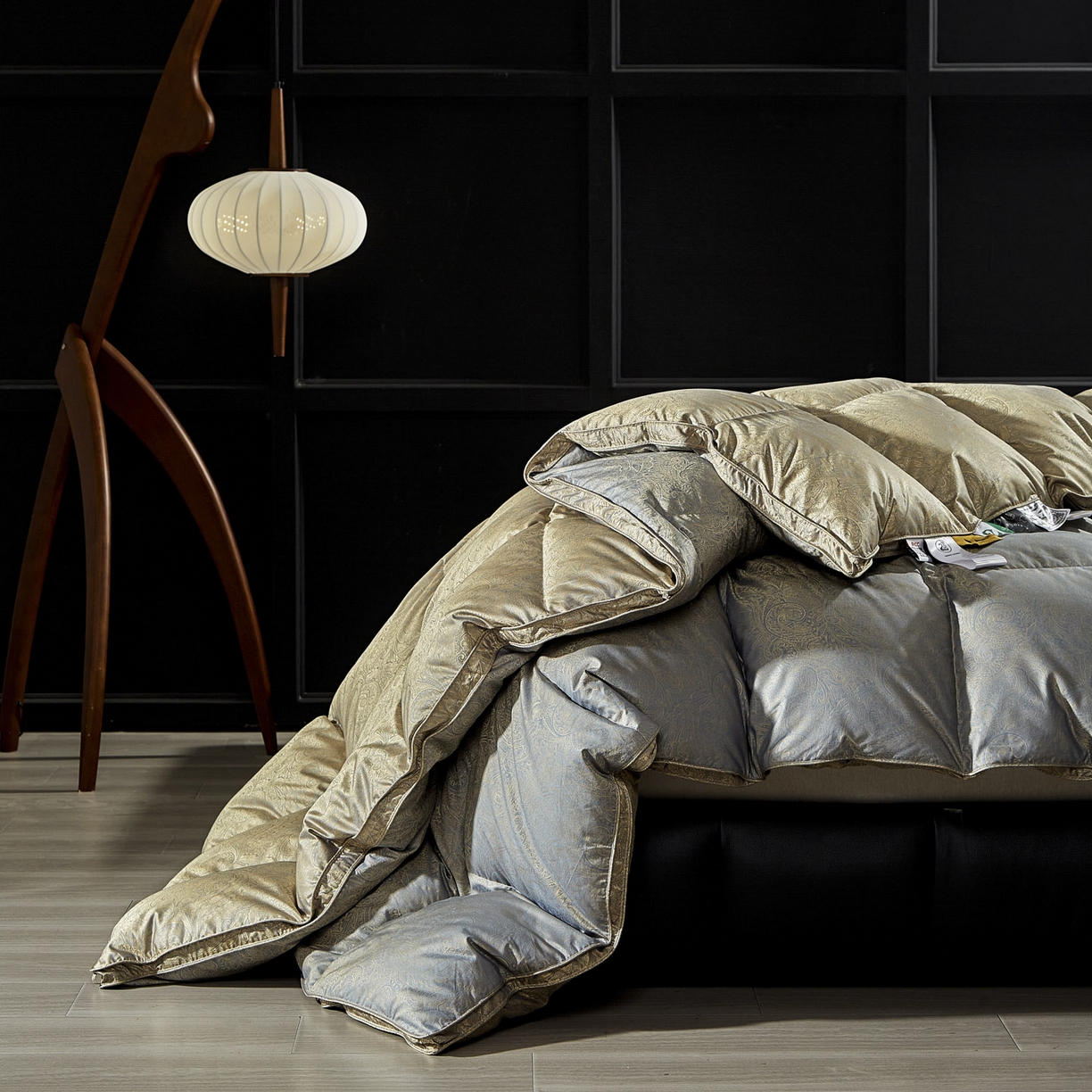 91家纺网 家纺一手货源 找家纺 暖羽屋羽绒馆  2025新款羽毛白鹅绒丝被芯被子 莫罗斯金