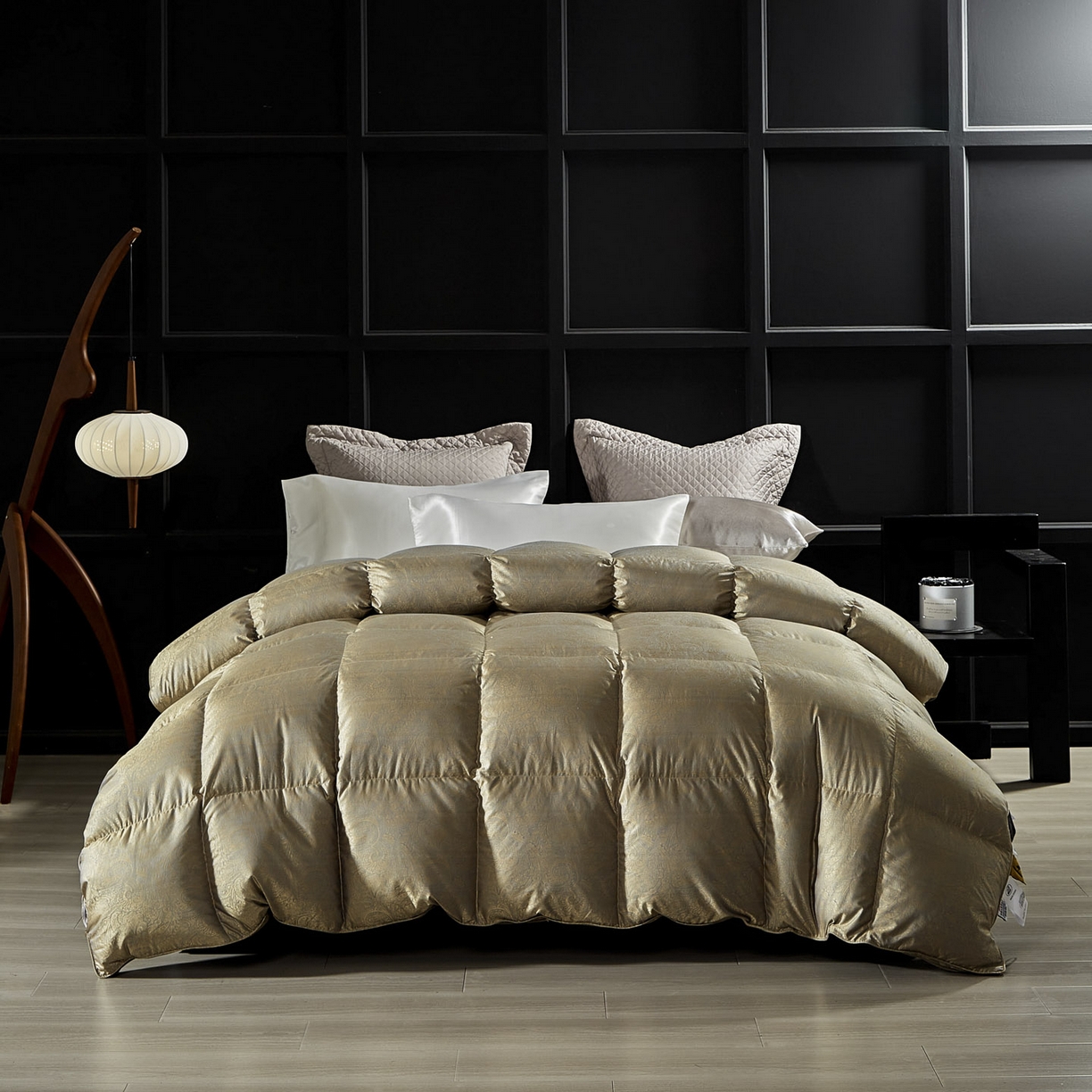 91家纺网 家纺一手货源 找家纺 暖羽屋羽绒馆  2025新款羽毛白鹅绒丝被芯被子 莫罗斯金