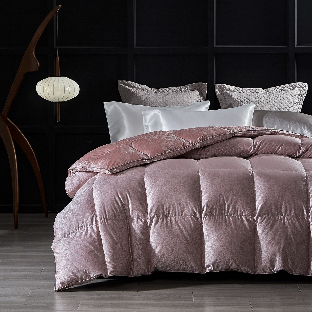 91家纺网 家纺一手货源 找家纺 暖羽屋羽绒馆  2025新款羽毛白鹅绒丝被芯被子 伊莲娜