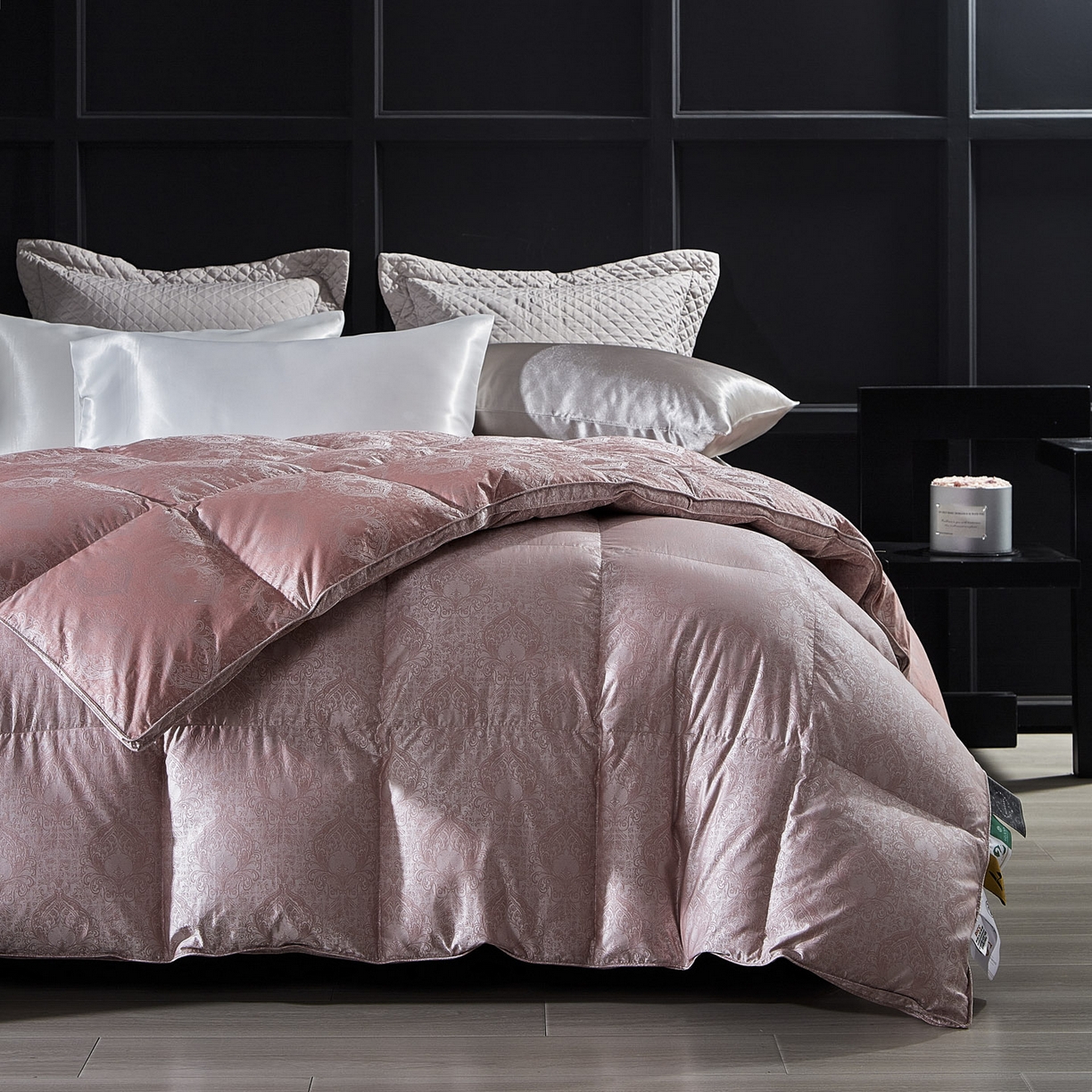 91家纺网 家纺一手货源 找家纺 暖羽屋羽绒馆  2025新款羽毛白鹅绒丝被芯被子 伊莲娜