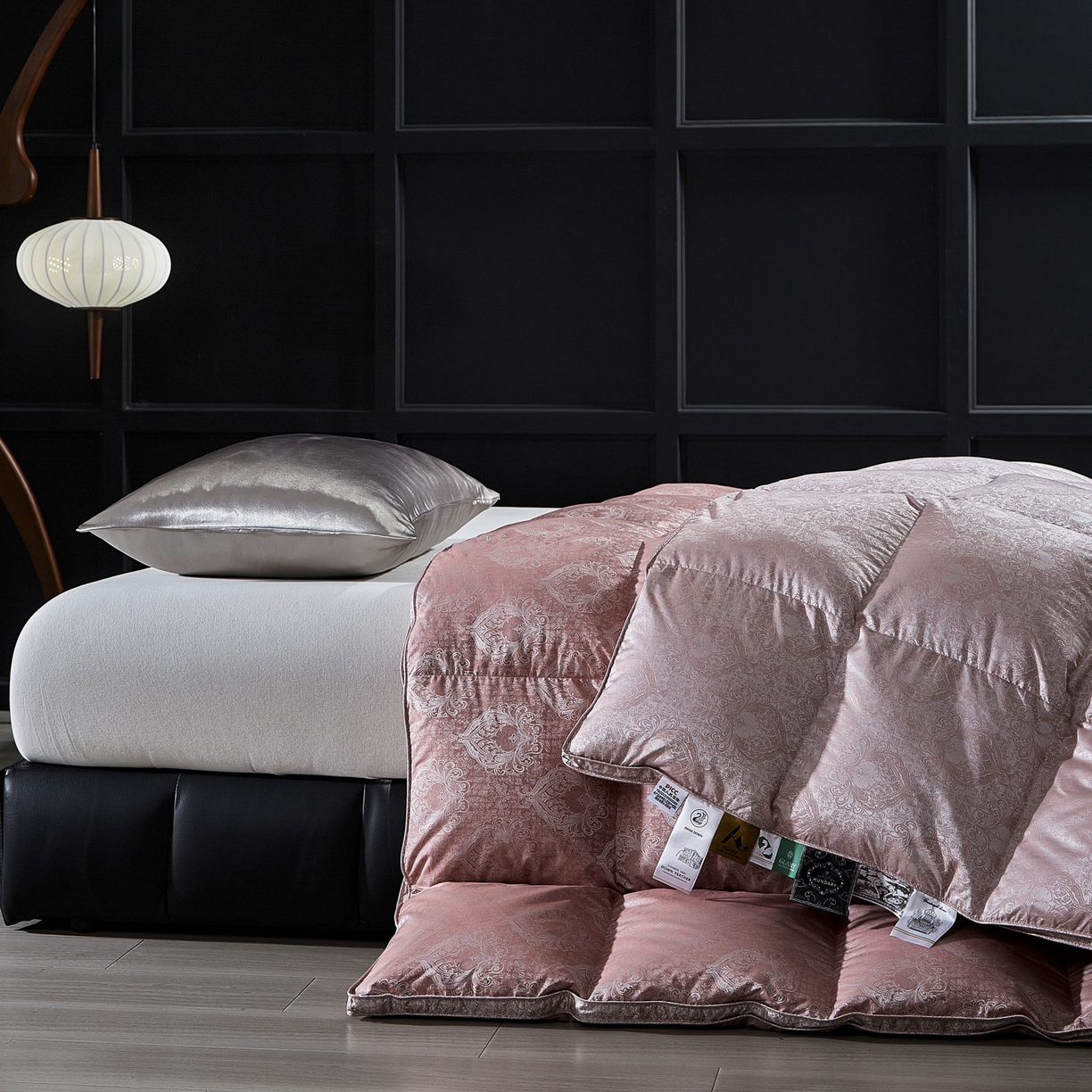 91家纺网 家纺一手货源 找家纺 暖羽屋羽绒馆  2025新款羽毛白鹅绒丝被芯被子 伊莲娜