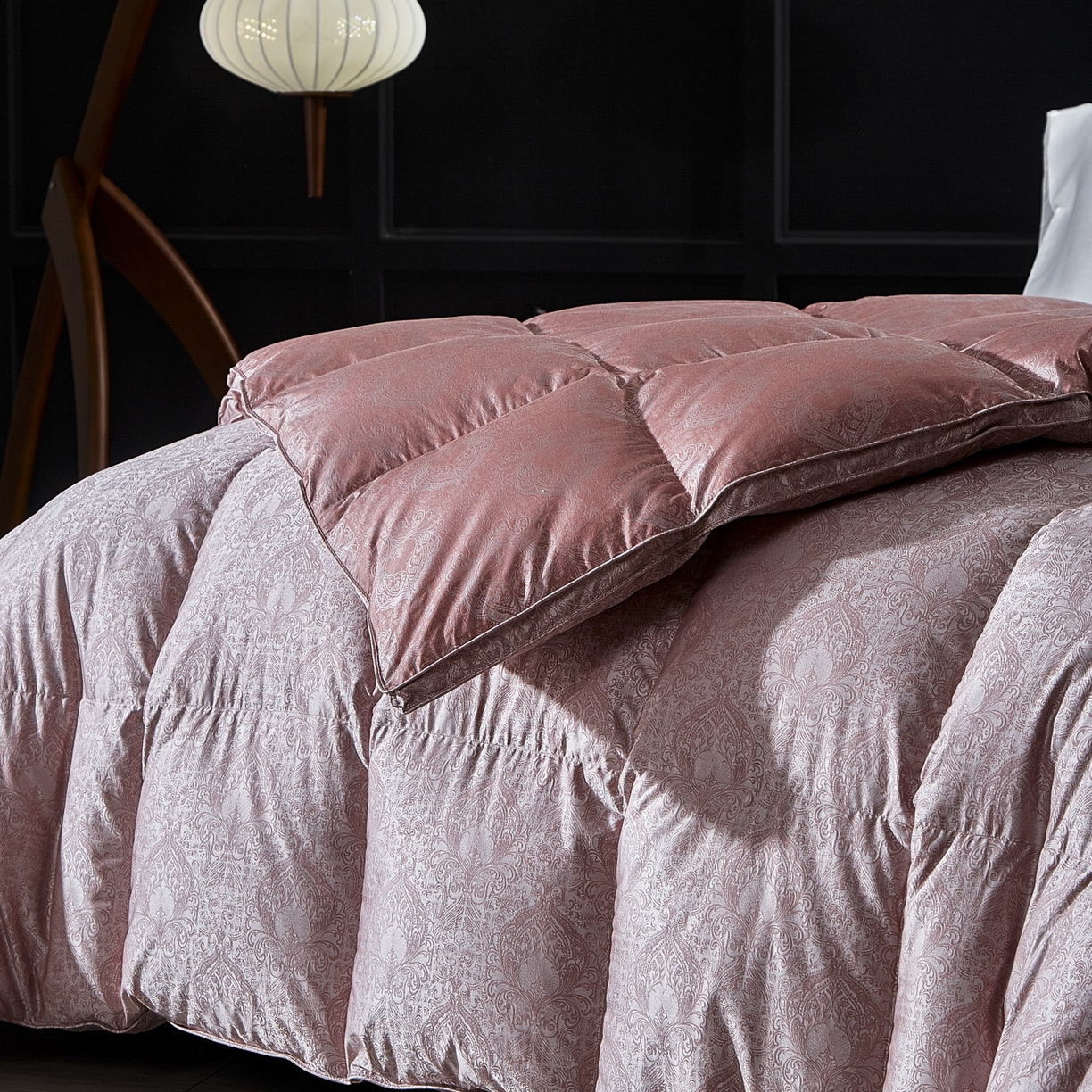 91家纺网 家纺一手货源 找家纺 暖羽屋羽绒馆  2025新款羽毛白鹅绒丝被芯被子 伊莲娜