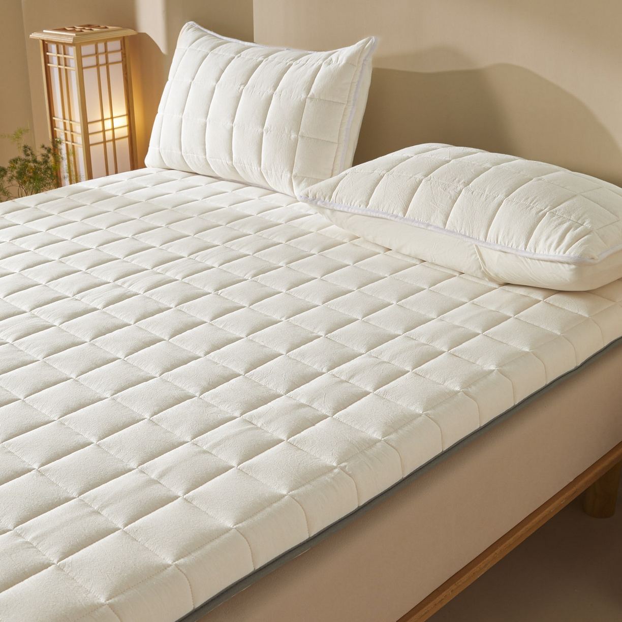 91家纺网 家纺一手货源 找家纺 鑫钰 2025年新款新疆棉花床垫家用软垫床褥 棉格-经典白