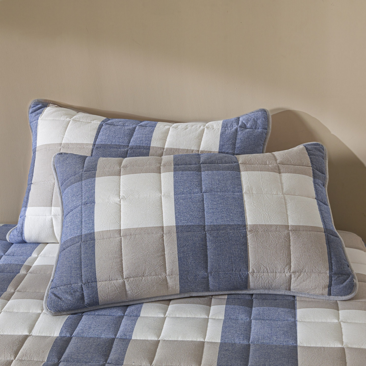 91家纺网 家纺一手货源 找家纺 鑫钰 2025年新款新疆棉花床垫家用软垫床褥 棉格-蓝大格