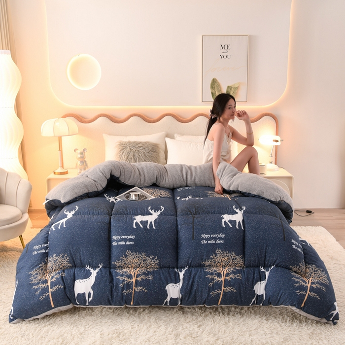 91家纺网 家纺一手货源 找家纺 （总）2025新款保暖羊羔绒冬被