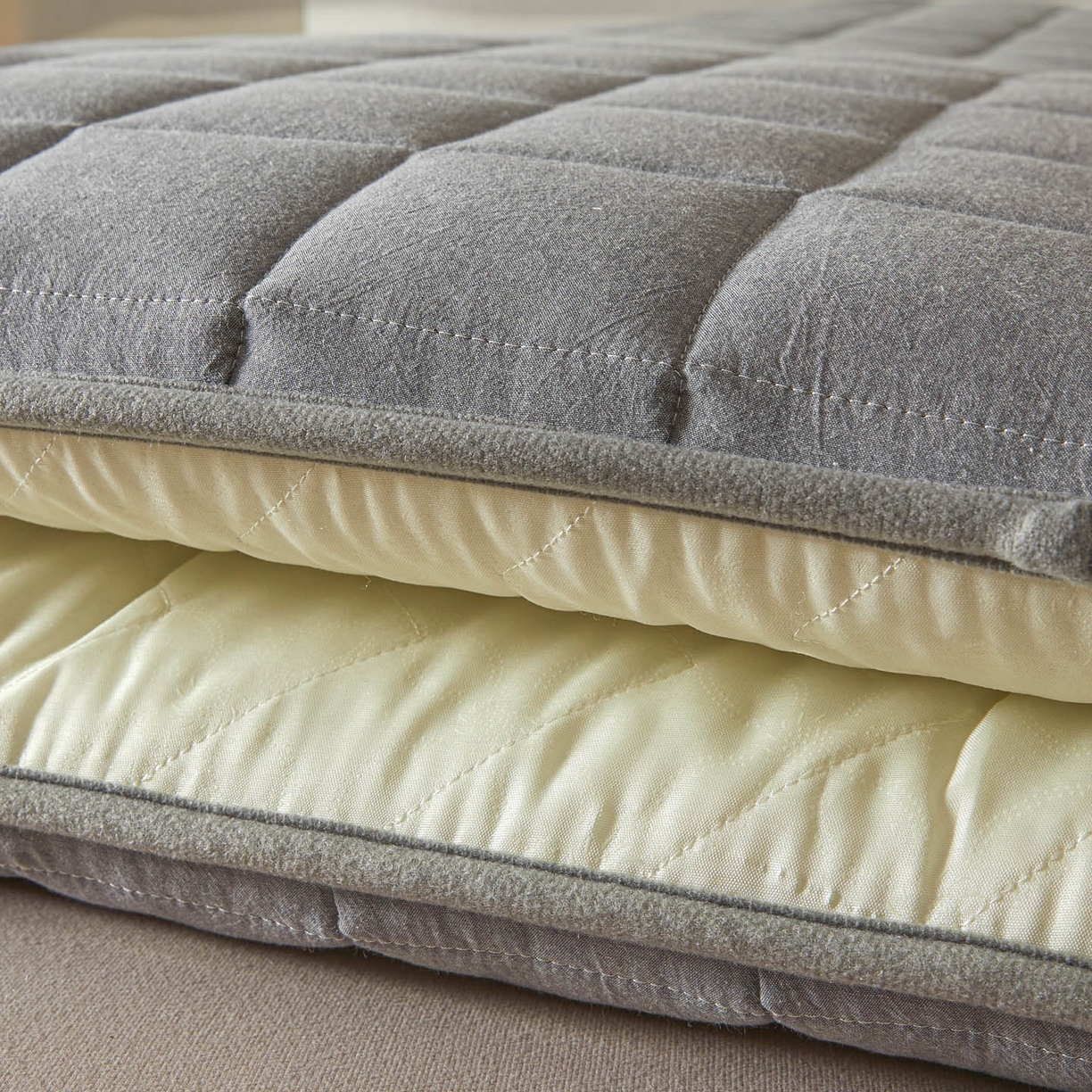 91家纺网 家纺一手货源 找家纺 鑫钰 2025年新款新疆棉花床垫家用软垫床褥 棉格-绅士灰