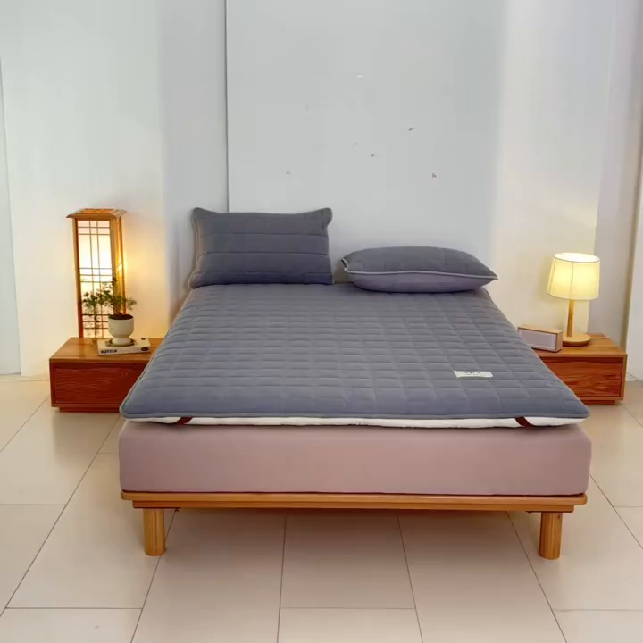 91家纺网 家纺一手货源 找家纺 鑫钰 2025年新款新疆棉花床垫家用软垫床褥 棉格-绅士灰