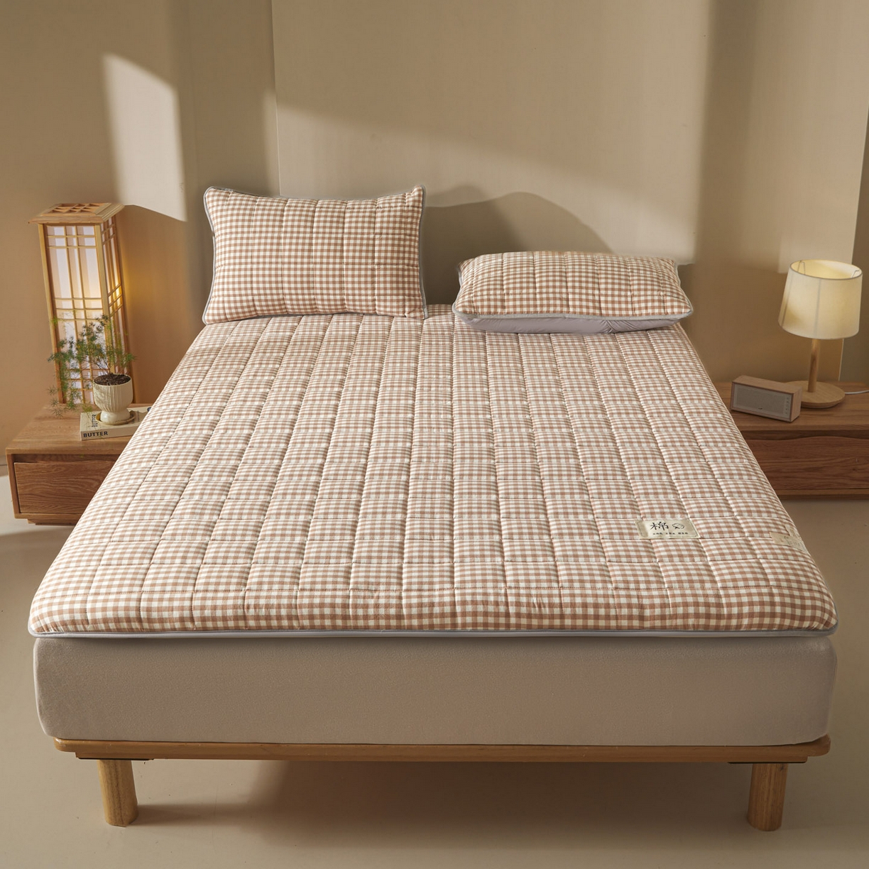 91家纺网 家纺一手货源 找家纺 鑫钰 2025年新款新疆棉花床垫家用软垫床褥 棉格-驼小格