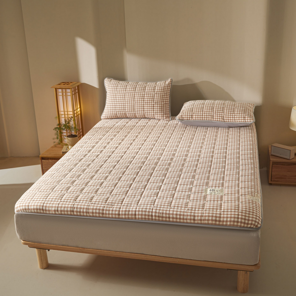 91家纺网 家纺一手货源 找家纺 鑫钰 2025年新款新疆棉花床垫家用软垫床褥 棉格-驼小格