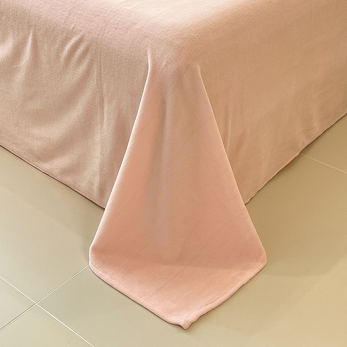 91家纺网 家纺一手货源 找家纺 摩妮卡 2025新款A类大泡泡印花兔毛牛奶绒四件套 慕颜