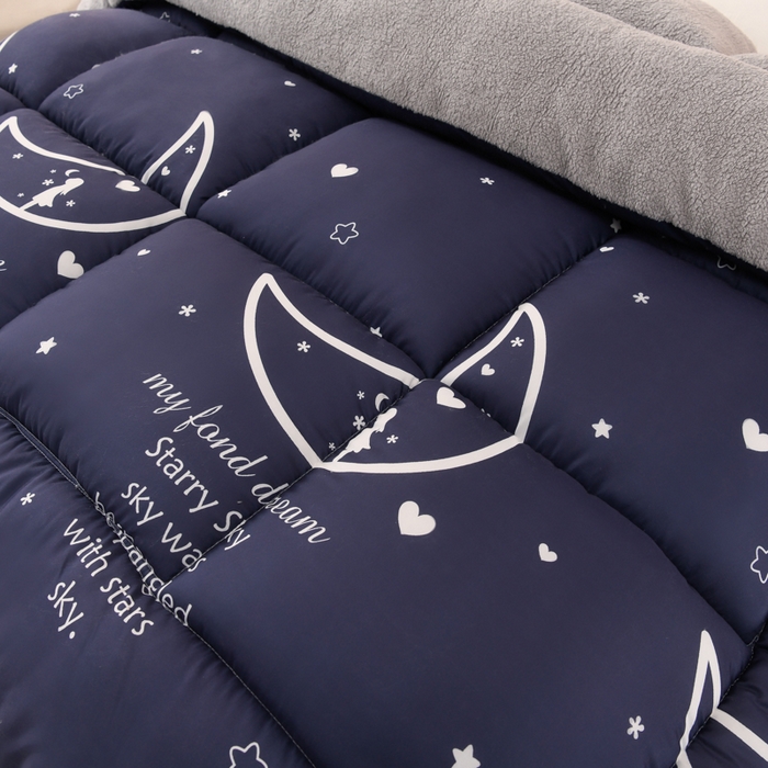 91家纺网 家纺一手货源 找家纺 2025新款保暖羊羔绒冬被 晚美