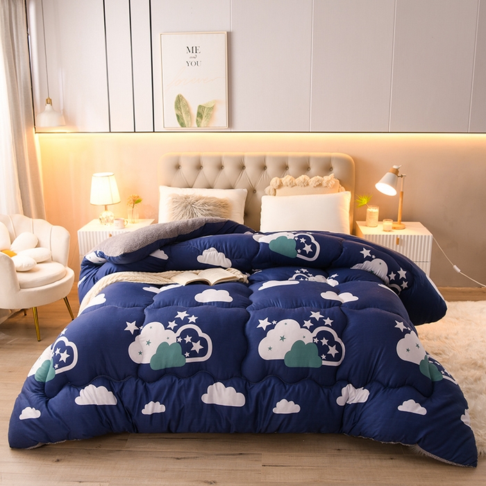 2025新款保暖羊羔绒冬被 云朵