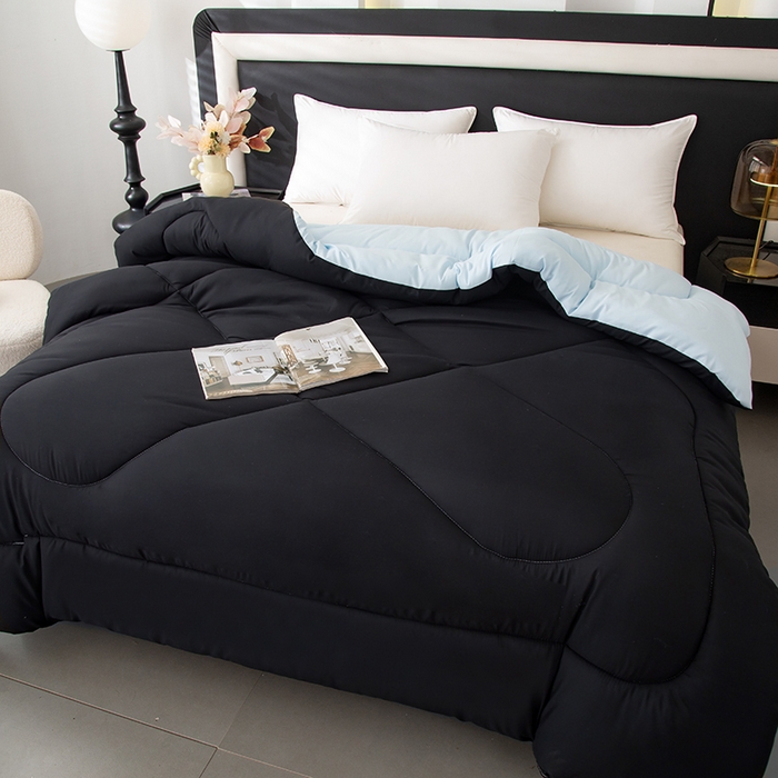 91家纺网 家纺一手货源 找家纺 南方印象 2025新款亚朵被子 黑色