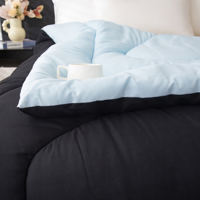 91家纺网 家纺一手货源 找家纺 南方印象 2025新款亚朵被子 黑色