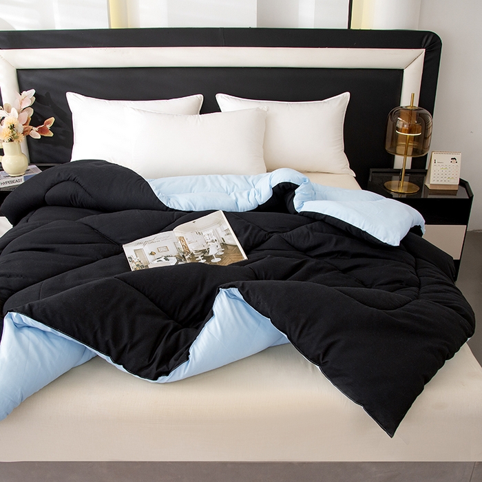 91家纺网 家纺一手货源 找家纺 南方印象 2025新款亚朵被子 黑色