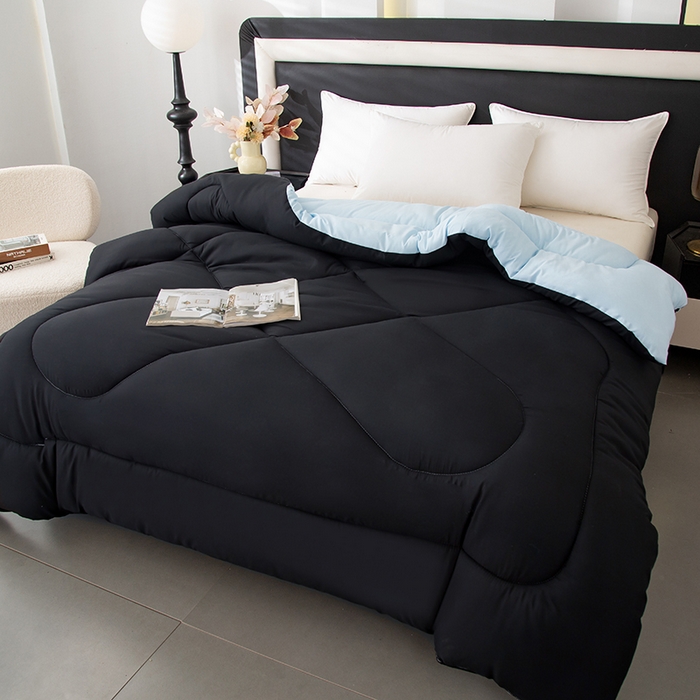 91家纺网 家纺一手货源 找家纺 南方印象 2025新款亚朵被子 黑色