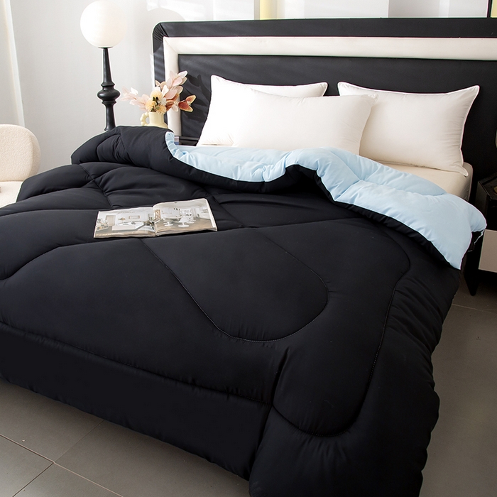 91家纺网 家纺一手货源 找家纺 南方印象 2025新款亚朵被子 黑色