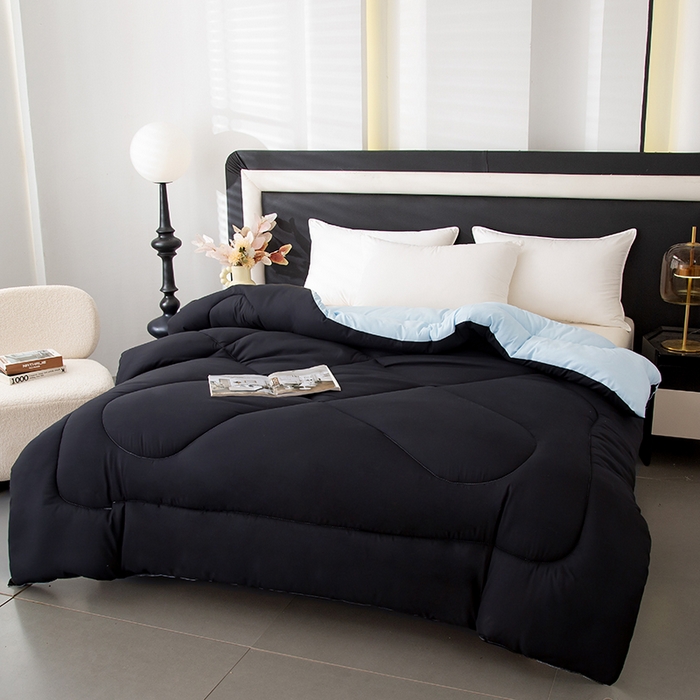 91家纺网 家纺一手货源 找家纺 南方印象 2025新款亚朵被子 黑色